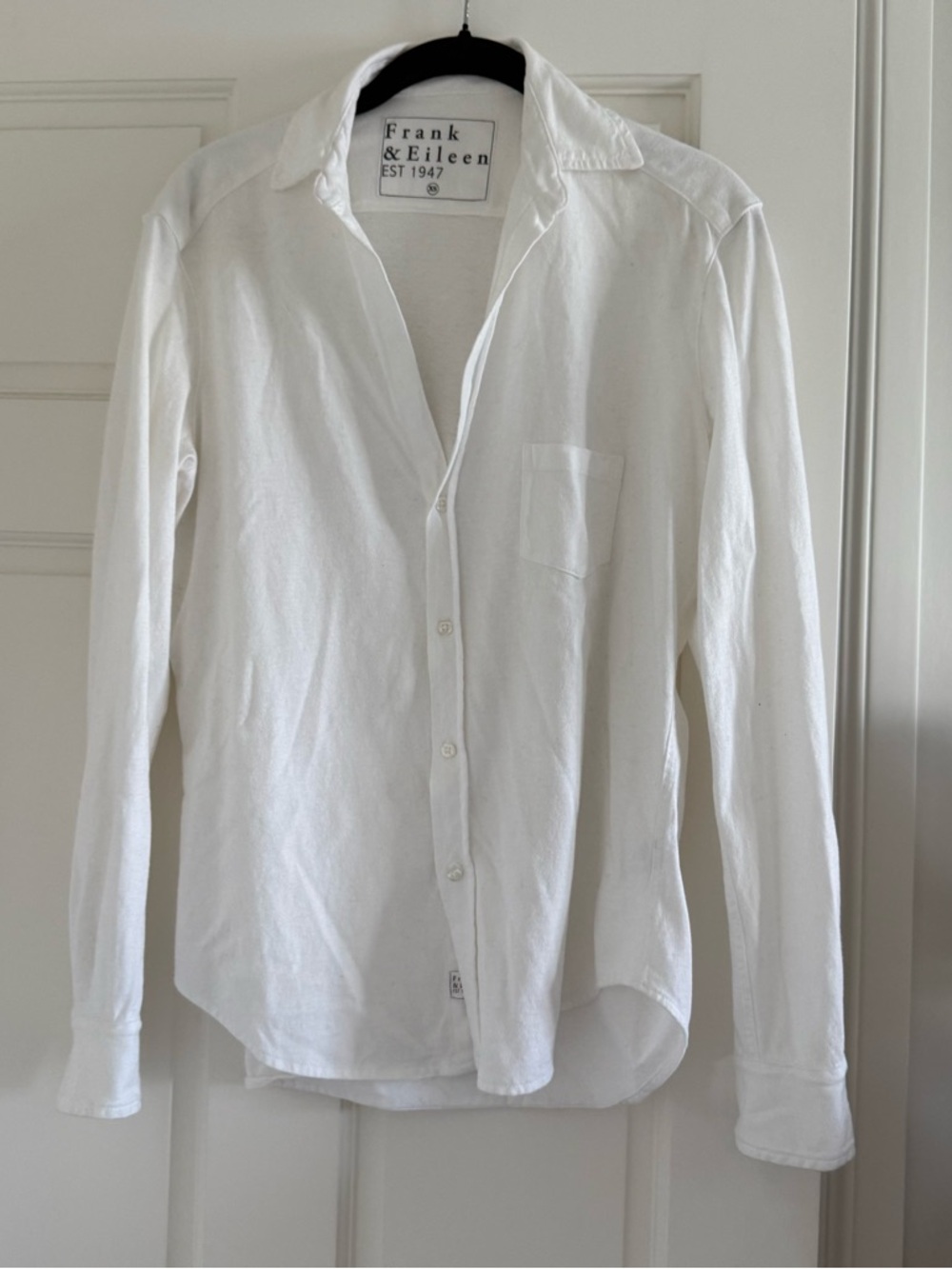 Frank & Eileen White Long Sleeve Button Down Shirt XS